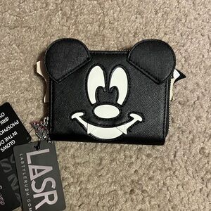 Loungefly x LASR Mickey glow in the dark vampire bat wallet